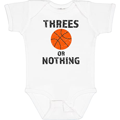 Image of inktastic Basketball Threes or Nothing Baby Bodysuit