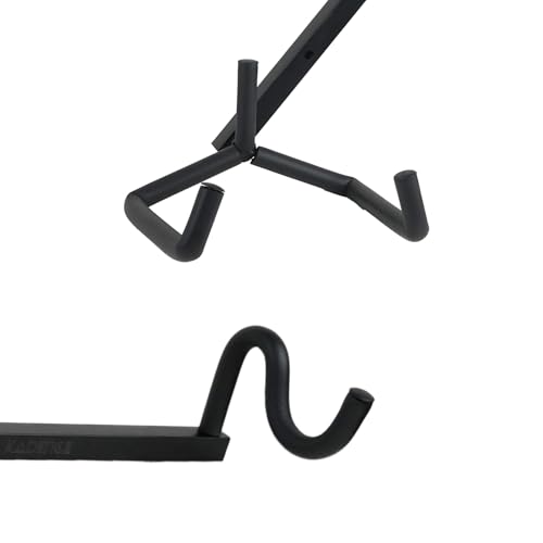Image of Kadence WM-KG8A Home Series Guitar Wall Mount | 180 Degree Horizontal Display Hook | Foam-Padded Long Arm Hanger | Heavy-Duty Metal Build | for Acoustic, Electric & Bass Guitar | Black