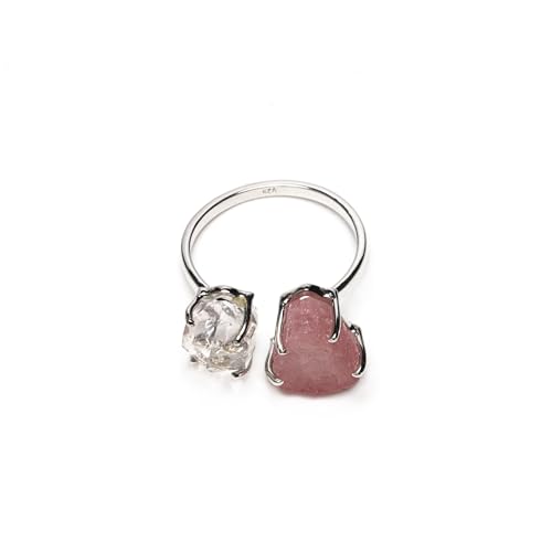 Bague diamant Herkimer ajustable | Idée cadeau d'exception