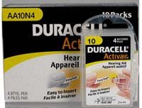 Duracell Activair Easy Tab Size 10 (40 Batteries)