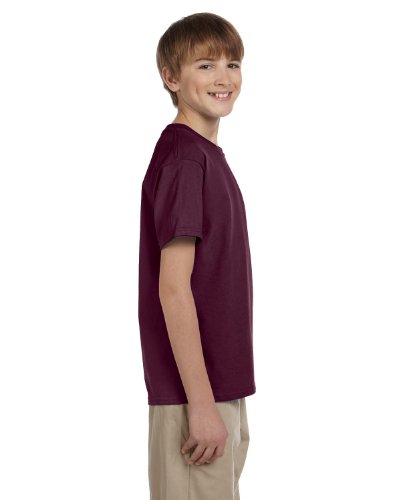 Hanes Youth Comfortblend Ecosmart Tee (Maroon) (XS)4