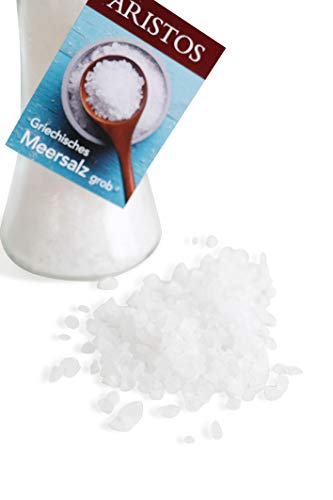 ARISTOS | Hervulbare zoutmolen met grof zeezout keramisch maalwerk 200 g (zeezout natuur). - Afbeelding 3