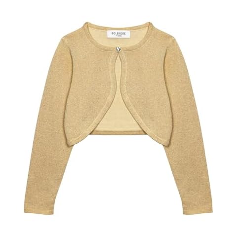 Bolerose Girls Long Sleeve Glitter Cardigan Cover