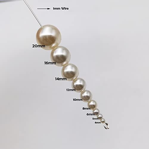 INSPIRELLE 3000pcs 6mm White Art Faux Pearl Beads ABS Round Loose Spacer Beads for DIY Craft Necklaces Bracelets Jewelry Making