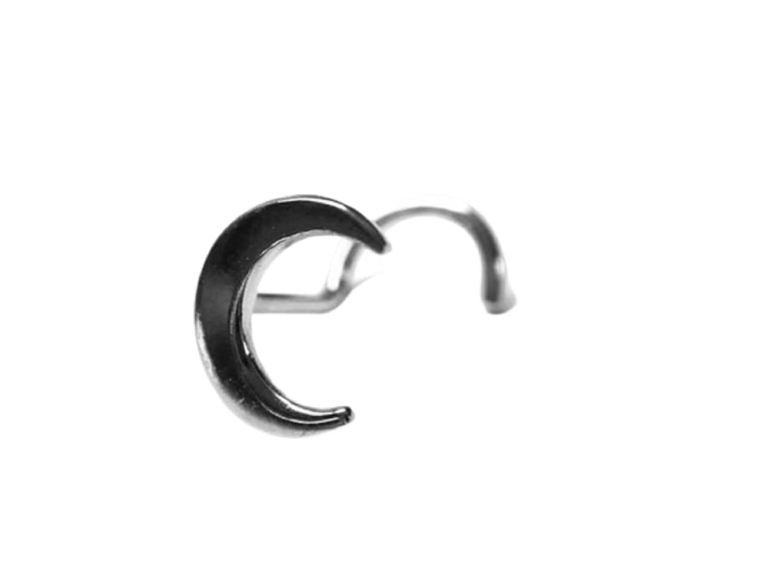NF Jewels Moon Shape High Polish Regular Wear Nosepin Pure 925 Sterling Silver Nosepin Chandi ki Nosepin | Gift For Her and Him For Girls and Women (B0BD9556JD) Amazon Price History, Amazon Price Tracker