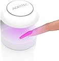 Aokitec Mini Lampada UV per Asciugatura Rapida Punte Unghie Smalto in Gel, Resina di Estensione Gel Poli, Luce LED UV Asciugatrice Arte Fai da Te (Bianco)