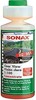 SONAX Clear View Windshield Washing Fluid 250ml | Windscreen Cleaning Liquid | Car Glass Cleansing Shampoo | Remove Tough Dirt, Insects, Oil & Grime