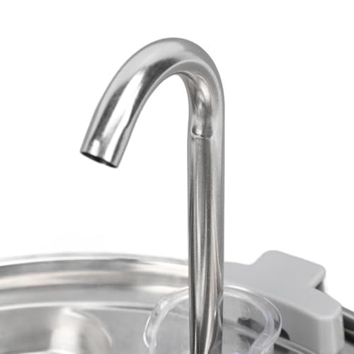 Fuente de agua para gatos acero inoxidable 3.2L miniatura 7