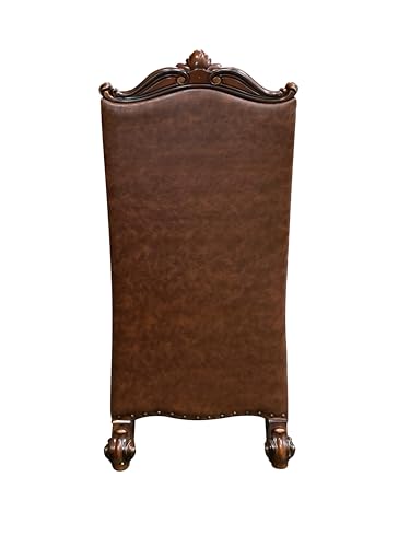 Acme-Versailles-Faux-Leather-Dining-Side-Chair-in-2-Tone-Brown-Set-of-2 Acme Versailles Faux Leather Dining Side Chair in 2 Tone Brown Set of 2