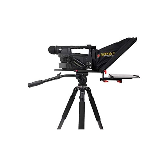 Digital Juice Speak Easy- Affordable, Durable iPad/Tablet/Smartphone Teleprompter w/ 70/30 Beamsplitter Glass & Aluminum Carry Case, Portable Teleprompter Kit