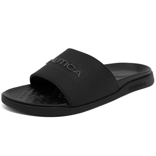 Image of Nautica Men's Athletic Cushioned Casual Slip On Shower Pool Beach Slide Sandals