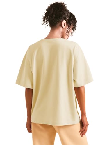 Image of LEOTUDE Women Cottonblend Oversized Baggy Fit Half Sleeve Round Neck Multicolor Combo T-Shirt for Women & Girls (Pack of 3)