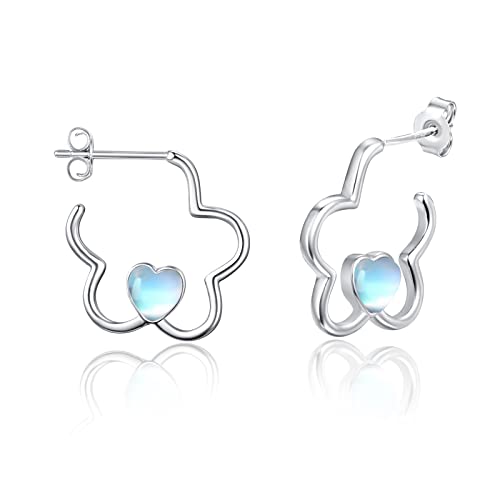 Pendientes de flores de plata de ley 925 regalos de joyería para mujer y esposa
