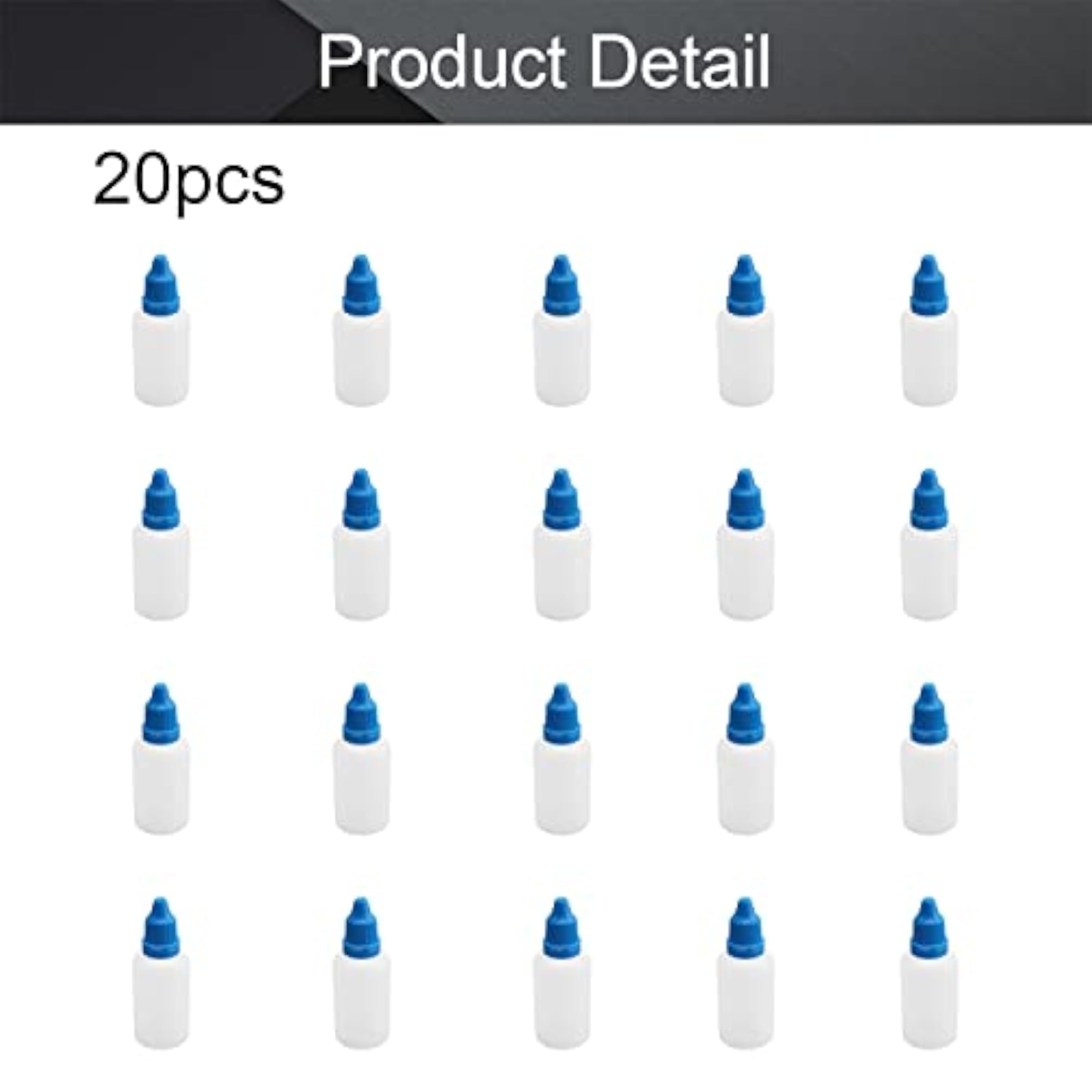 20pcs 30ml PE Lab Eye Plastic Dropper Bottles