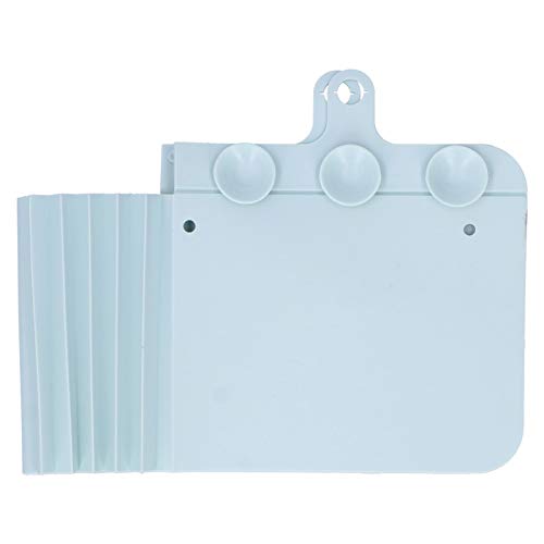 AUNMAS Sink Splash Guard, Foldable TPR Water Splatter with Suction Cups for Kitchen Bathroom Sinks, Water Baffle Board for Washing Dishes Vegetables Kitchen Accessory(light blue)