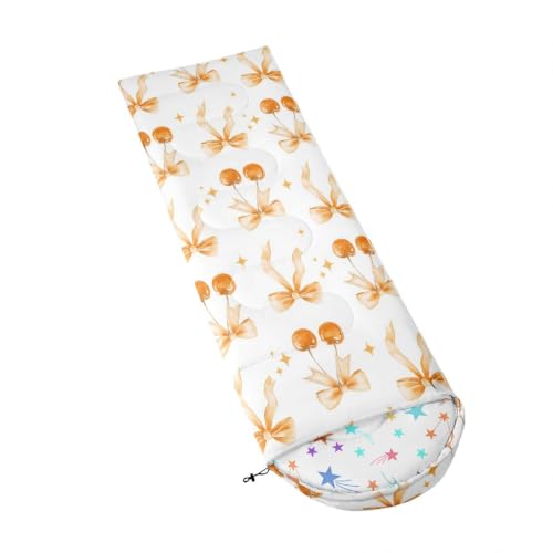 Erosebridal Bolsa de Dormir Amarilla con Moño para Adultos para Clima Frío, Estilo Southwestern Azteca Occidental, Manta para Camping miniatura 4