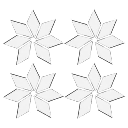 PRETYZOOM 200 Piezas Azulejos de Espejo Autoadhesivos Rombo de 24 MM Baldosas Reflectantes Mini para Manualidades Decoración Paredes y Bolas de Discoteca Azulejos Preadhesivos para DIY