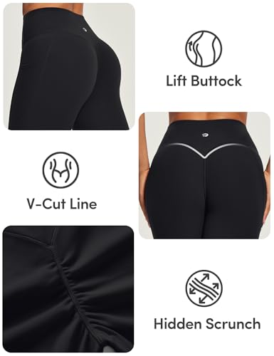 IUGA Invisible Scrunch Butt Lifting Leggings for Women No Front Seam Gym Leggings with Pockets Yoga Pants Tummy Control3