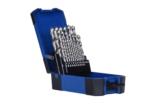 Image of Century Drill & Tool 37280 Brad Point Wood Bit Set, 25 Piece | cuts steel & wood, heat-resistant coating