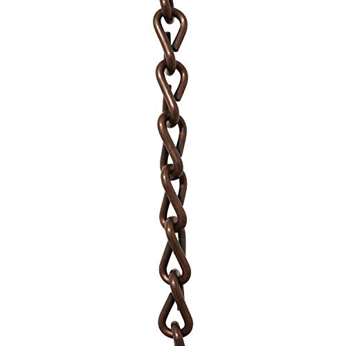 Image of RCH Hardware CH-S51-16-AC-164 Steel Basket Chain 15 Gauge, Antique Copper (164 Foot Reel)