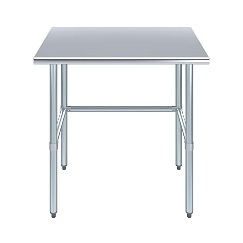 Image of 24 inchx24 inch Open Base Stainless Steel Work Table, NSF