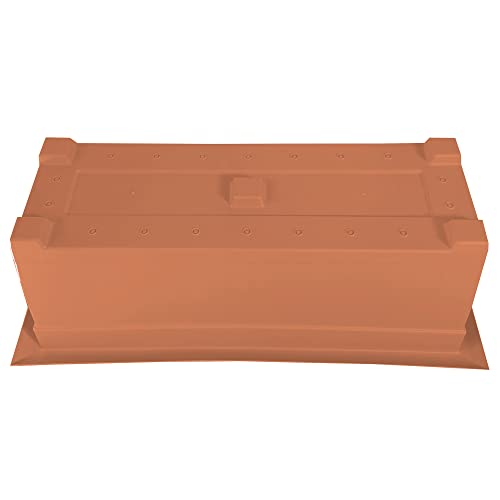Bloem Dayton Large Window Deck Box Planter: 27" - Coral - 100% Recycled Plastic Box, Elevated Feet, For Indoor And Outdoor Use, Gardening, 7 Gallon Capacity #TOP1