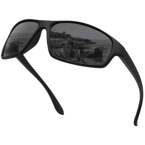 Polarized Sports Sunglasses for Men UV Protective Unbreakable Frame Driving Cycling Fishing Sun Glasses
