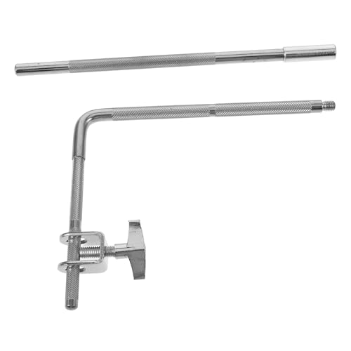 Abrazadera metálica ajustable SECFOU para campana de batería con extensión en L, soporte estable para campana compatible con bombo para uso en marchas y estudio miniatura 1