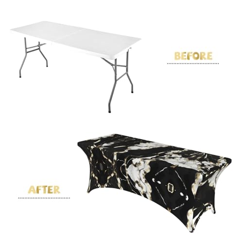 Nappe de table marbre extensible 1,8m pour décoration mariage - 5
