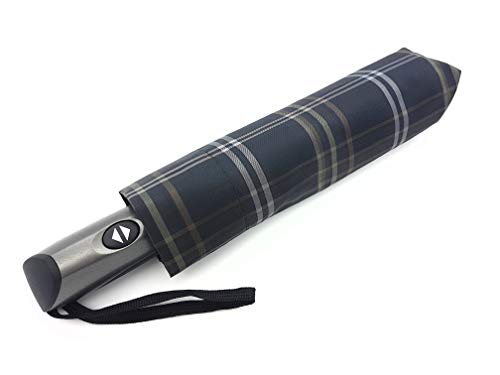 Preisvergleich Produktbild Premium Regenschirm Taschenschirm 10x Fiberglas Teflon Ausrüstung Doppel Automatik gewebte Karos