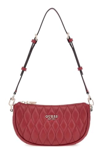 Sac à épaule GUESS Valla Mini l'excellence des finitions rouge foncé