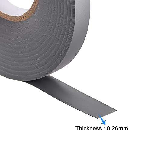 Image of uxcell Insulating Tape 15mm Width 26M Long 0.26mm Thick PVC Electrical Tape Grey