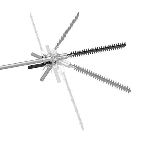 16-Inch Hedge Trimmer Attachment with 180 Swivel Head Heavy Duty Dual-Action Cutting Blade Compatible with Gas-Powered Trimmers