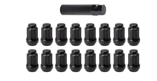 Image of Tusk Set of 30x10-14 TERRABITE Heavy Duty 8-Ply Radial UTV Tires mounted on CASCADE Wheels - Compatible with POLARIS applications 4 /156 bolt pattern Includes Lug Nuts (4+3 Offset, Machined /Black)