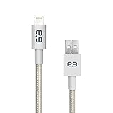 PureGear Braided Metallic Charge-Sync Cable for Apple Lightning devices - Silver 48