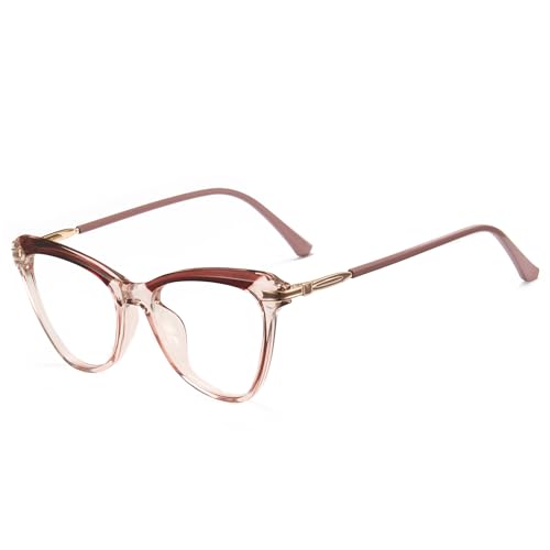 Image of Cyxus Cat Eye Blue Light Blocking Glasses for Women Men Tr90 Frame Anti Eye Strain UV400 Protection Computer Glasses 8189