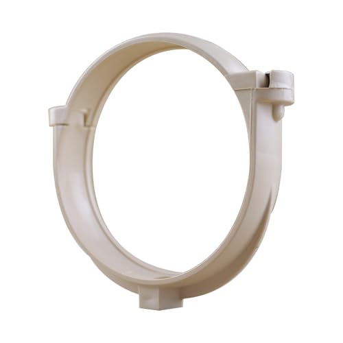 First Plast - Gouttière PVC 33 demi-ronde - Collier bride pour tube de descente PVC Ø100 - sable -