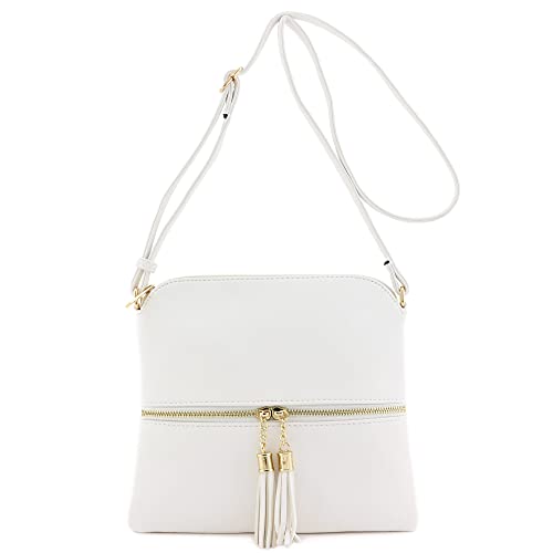 Image of DELUXITY Lightweight Medium Crossbody Bag with Tassel | Lightweight