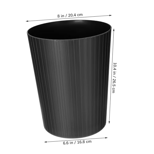 Papelera Rectangular Negra de Plástico Unomor miniatura 4