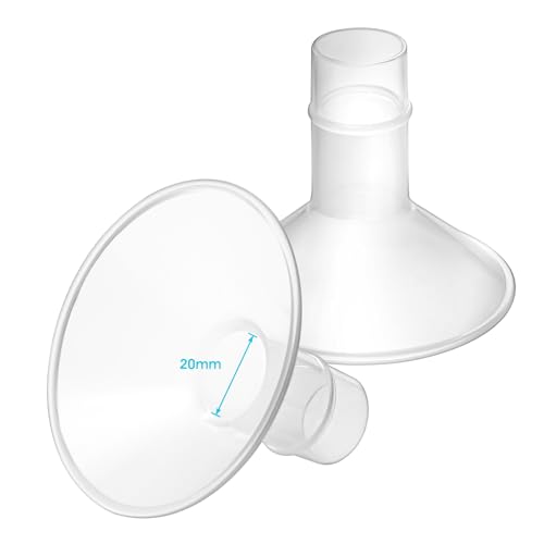 Image of Belmikal 20mm Shields Compatible with Medela Breast Pump- PersonalFit, Freestyle, Harmony, Maxi, Flex Lansinoh Pump-SignaturePro SmartPump Manual Replace Medela Parts Lansinoh Accessories Flanges