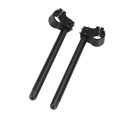 Clip-ons CNC de aluminio anodizado negro para horquilla de moto deportiva de alta cilindrada