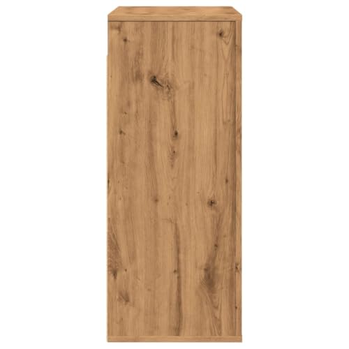 Armoire murale chêne Artisan 80x33x80cm suspendue à 3 compartiments - 6