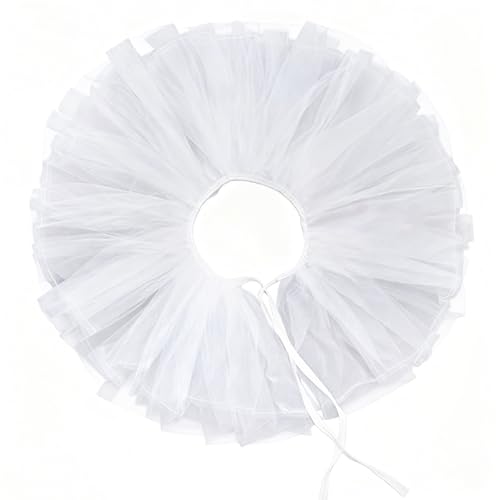 Pqrsde Fake Collar White Collar Vintage Layered Ruff Mesh with Ruffle Details for Fancy Dress Daily Outfits