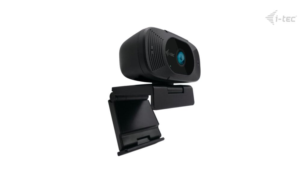 i-tec Solomon 300 kamera internetowa 4K z szerokim kątem widzenia 92° do spotkań i prezentacji, stała ostrość, automatyczna optymalizacja obrazu i zintegrowana osłona ochrony danych
