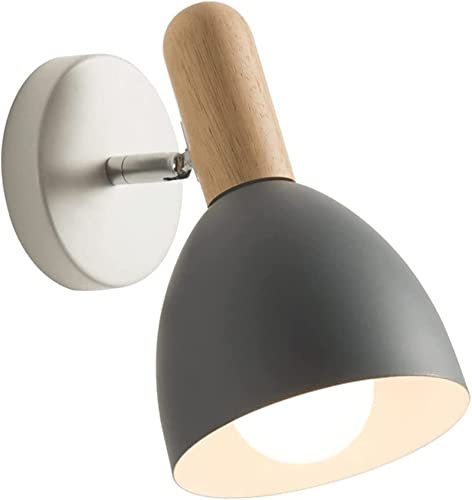 Apliques de pared para dormitorio con interruptor foco ajustable y enchufe de lectura