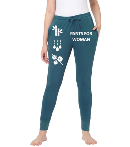 Image of Inner Sense Organic Cotton and Bamboo night pants for women I Anti Odour, Soft, Comfortable, Lightweight, Full-length, Dual-side pocket, Soft pajama for women