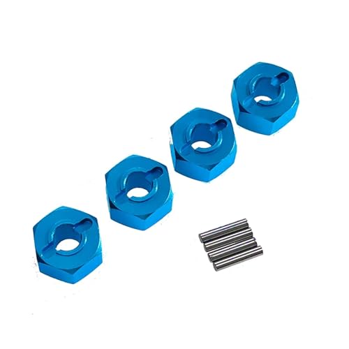 Adaptateur moyeu hexagonal en métal bleu pour optimiser le châssis MJX Hyper Go H16