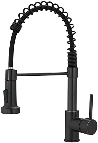 Black Touchless Kitchen Faucet AIMADI - Sensor Kitchen Faucets with Pull Down Sprayer,Smart Hands-Free Activated Single Handle Spring Matte Black Kitchen Faucets