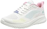 Skechers BOBS SQUAD CHAOS COLOR CRUSH, Zapatillas para Mujer, White And Multi Engineered Knit, 36 EU