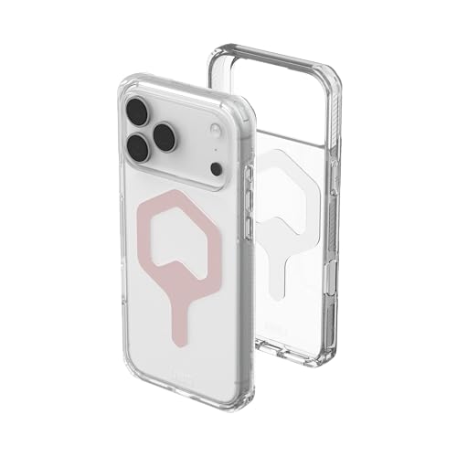 Image of Urban Armor Gear UAG Plyo Magnetic Compatible, Rugged Slim Anti-Yellowing Transparent Clear Shockproof Military Grade Protective Case /Cover Designed for iPhone 17 Pro Max (2025) - Ice /Rose Gold